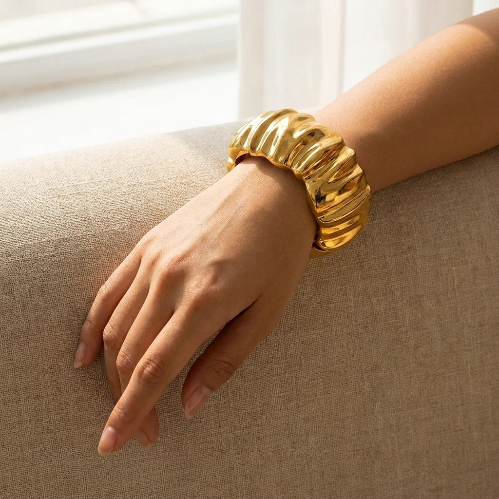Chunky 18K Gold Bracelet