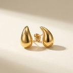 Teardrop 18K Gold Stud Earrings