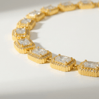 Pavé Pendant Gold Necklace - Luvinae