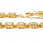 Pavé Pendant Gold Necklace - Luvinae