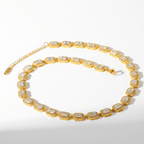 Pavé Pendant Gold Necklace - Luvinae